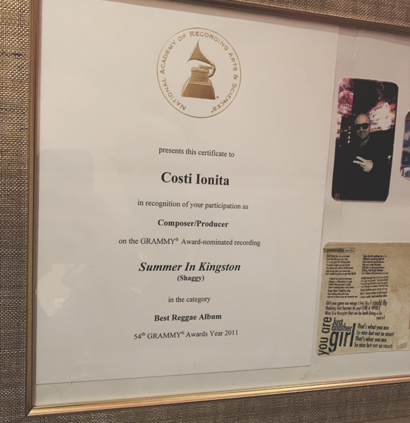 Costi award certificate