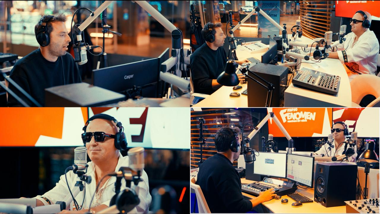 Four moments from Costi’s interview in the Radyo Fenomen studio